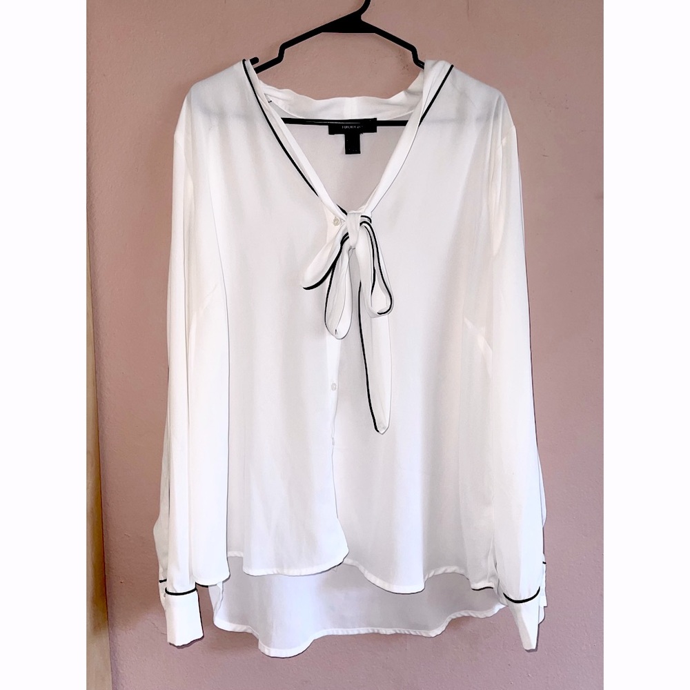 White Blouse Neck Tie